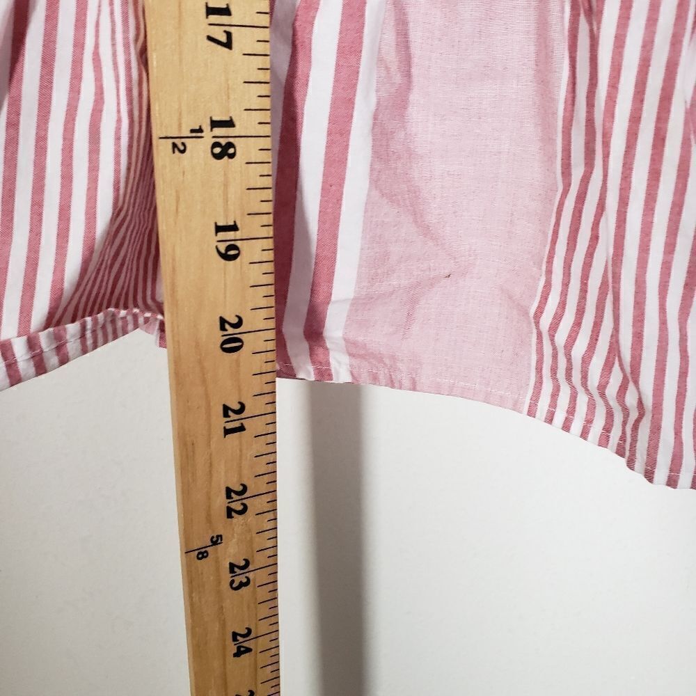 Madewell Striped Short Sleeve Wrap Blouse Size S - Picture 6 of 6